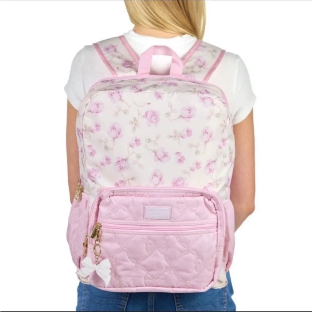LoveShackFancy x Target - Yoobi Ribbon Rosa Backpack Sterling Dusk